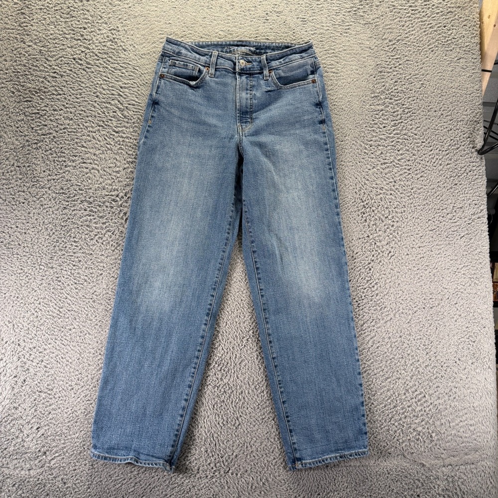 Old Navy O.G. Jeans Womens 8 Blue Cotton Denim Straight Faded Workwear Stretch